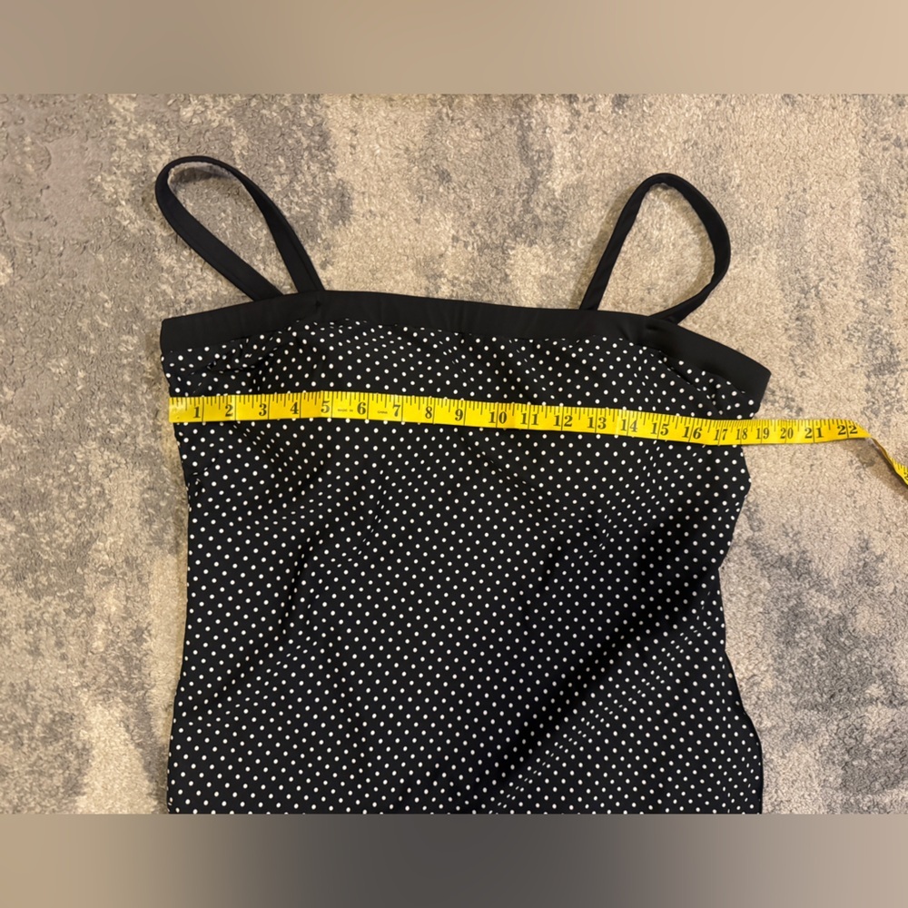 Maxine of Hollywood Black and White Polka Dot One Piece Swimsuit - Picture 7 of 8